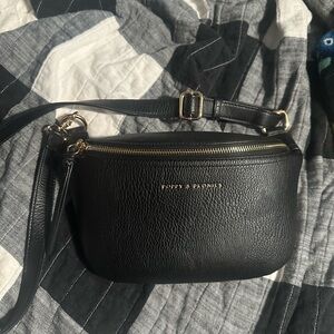 Poppy & Peonies Black Sidekick bag